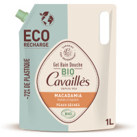 Gel Bain Douche Macadamia Bio 1L - Hydrate et Régénère Peaux Sèches