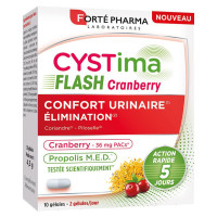 FORTE PHARMA Cystima Cranberry Flash 10 Gélules - Confort Urinaire