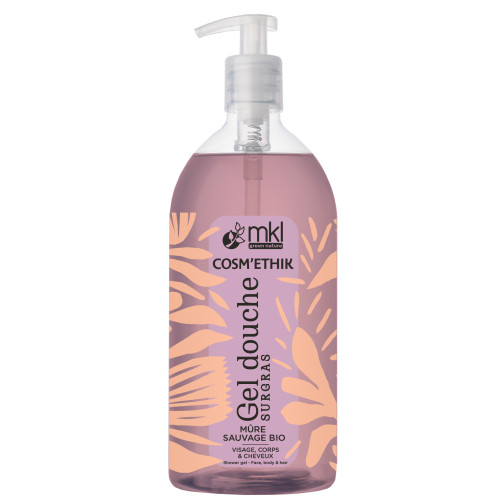 Cosm'Ethik Gel Douche Surgras Mûre Sauvage Bio 1 L
