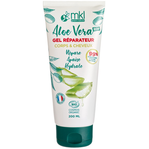 Aloe Vera Gel Réparateur Corps & Cheveux Bio 200 ml