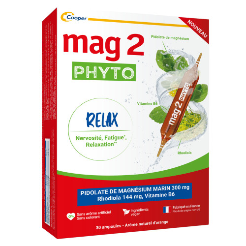 COOPER Mag 2 Phyto Relax 30 Ampoules Réduit Stress et Fatigue