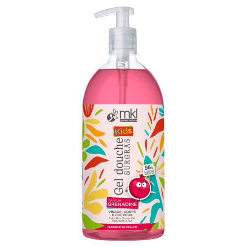MKL Gel Douche Kids Grenadine 1L Fruité Naturel Doux Enfants