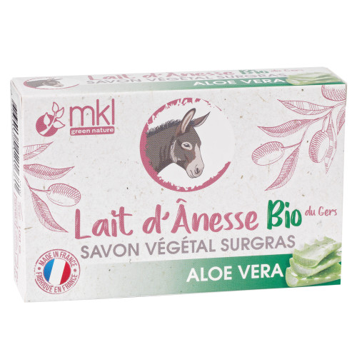 MKL Savon Lait d'ânesse Aloe Vera 100g Hydratant et Régénérant
