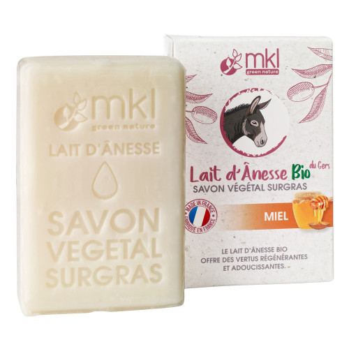 MKL Savon Lait d'ânesse Bio Miel 100g Hydratation Peaux Sensibles