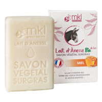 MKL Savon Lait d'ânesse Bio Miel 100g Hydratation Peaux Sensibles