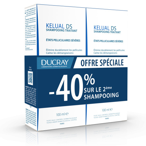 Ducray Kelual DS Shampooing 2x100ml Anti-pelliculaire Apaisant