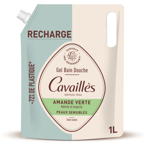 Roge Cavaillès Gel Douche Peaux Sensibles 1L Amande Verte Hydratant