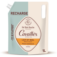 Roge Cavailles Gel Bain Douche Lait Miel 1L Peaux Sensibles Hydratation
