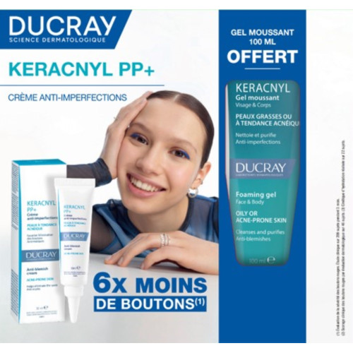 Ducray Keracnyl PP+ 30ml Gel Moussant Offert Peau Nette Pharma360
