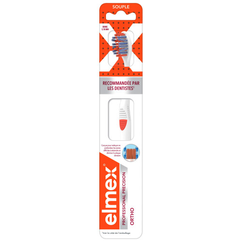 Elmex Brosse à dents Ortho Souple Nettoyage Optimal Appareil Dentaire