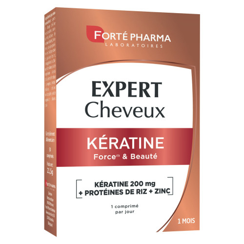 Forté Pharma Expert Cheveux Kératine 30 Comprimés Vitalité et Force Cheveux