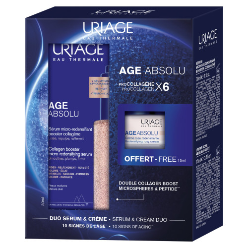 Uriage Age Absolu Sérum 30ml + Crème 15ml Anti-Âge Peau Ferme - Pharma360