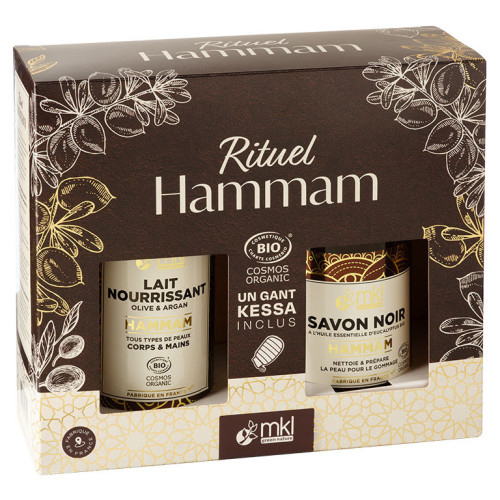 Coffret Rituel Hammam Bio MKL Soin Peau Éclatante et Détente Pharma360