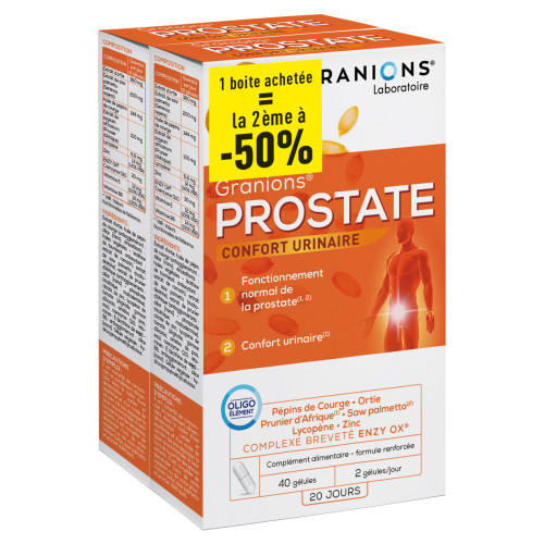 Granions Prostate 80 Gélules Confort Urinaire Homme - Pharma360