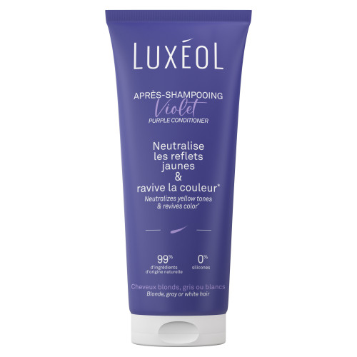 Après-Shampooing Violet Luxéol : Éclat & Pureté pour Cheveux Blonds