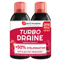 TURBODRAINE S Hibiscus - Brûle-graisses & Draineur Naturel - 2x500ml