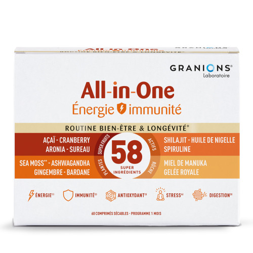 GRANIONS Énergie-Immunité : 58 ingrédients pour vitalité et immunité