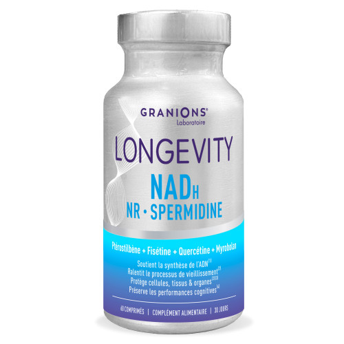 GRANIONS Longevity NADH NR : Anti-âge cellulaire & vitalité boostée