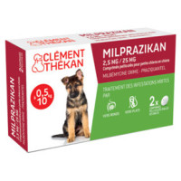 CLEMENT THEKAN MILPRAZIKAN Chiot 2 Comprimés - Protection Parasitaire