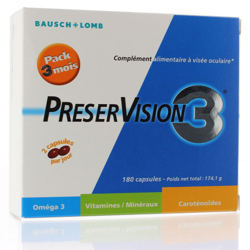 BAUSCH & LOMB Preservision 3 - 180 Capsules