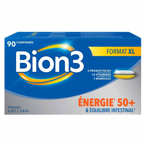 BION3 Vitalité 50+ Seniors 90 Comprimés - Boostez votre forme !