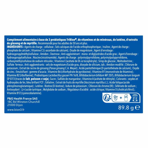 BION3 Vitalité 50+ Seniors 90 Comprimés - Boostez votre forme !