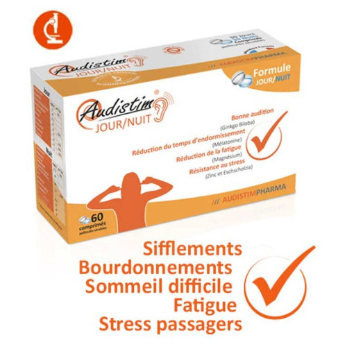 Audistim Pharma 60 Comprimés - Bien-être Auditif et Anti-Stress