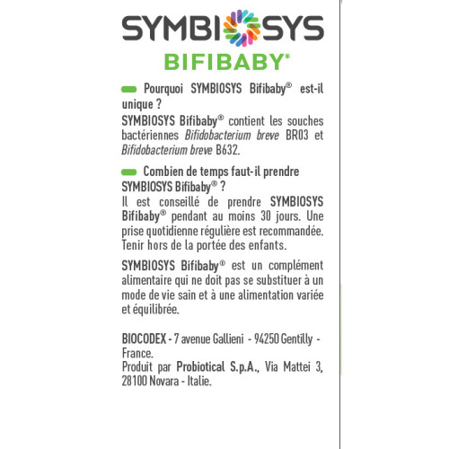 Biocodex Symbiosys Bifibaby 8mL - Equilibre et Bien-être Nourrisson