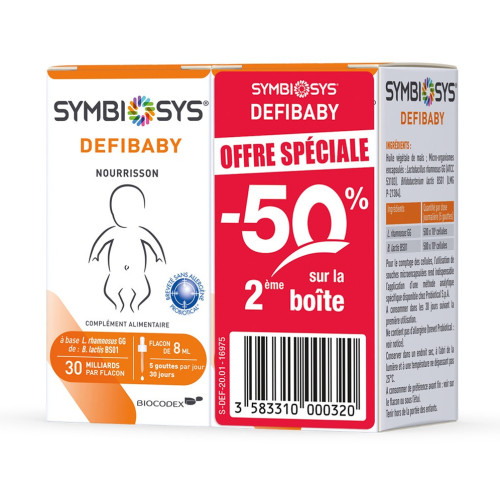 Biocodex Symbiosys Defibaby 2x8mL - Solution Buvable Nourrisson