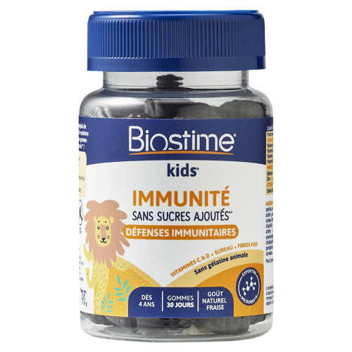 Biostime Kids Immunité Fraise 30 Gummies - Booste et Protège