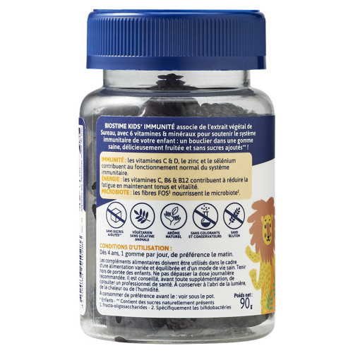 Biostime Kids Immunité Fraise 30 Gummies - Booste et Protège