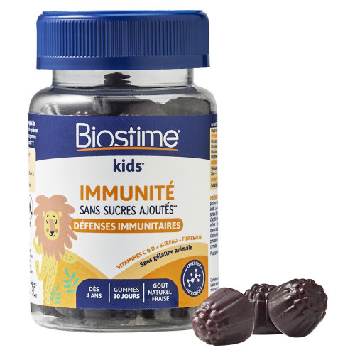 Biostime Kids Immunité Fraise 30 Gummies - Booste et Protège