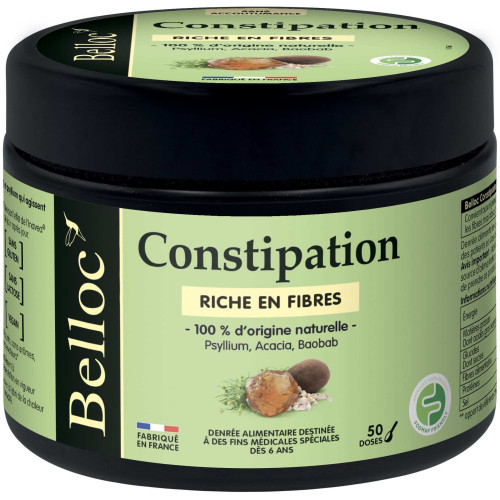 Belloc Constipation Poudre 50 Doses - Soulage Naturellement