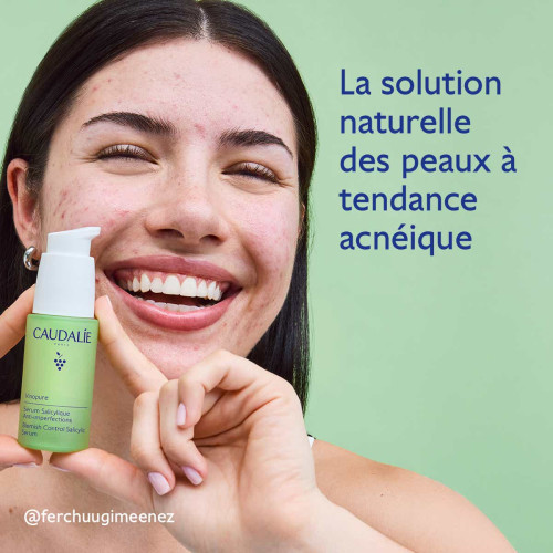 Caudalie Vinopure Sérum Salicylique 30 ml Anti-Imperfections Effet Éclat