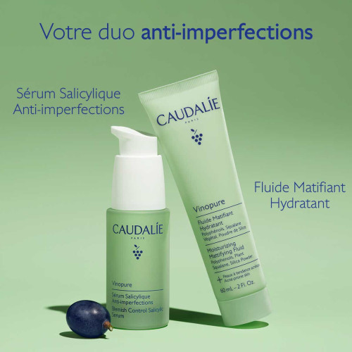 Caudalie Vinopure Sérum Salicylique 30 ml Anti-Imperfections Effet Éclat