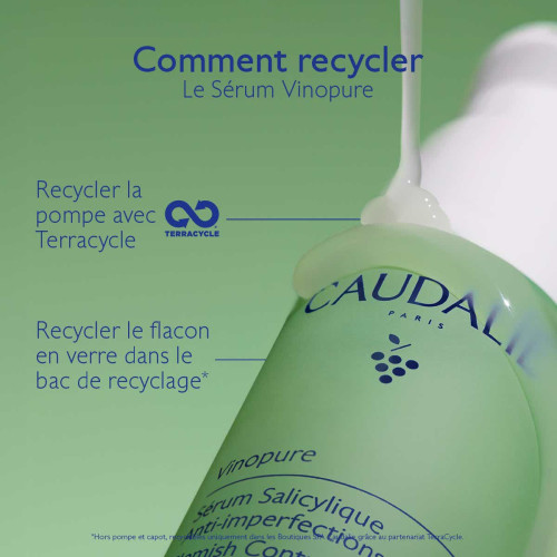 Caudalie Vinopure Sérum Salicylique 30 ml Anti-Imperfections Effet Éclat