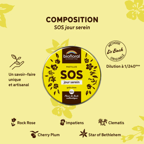 Pastilles SOS Jour Serein Bio 50 g