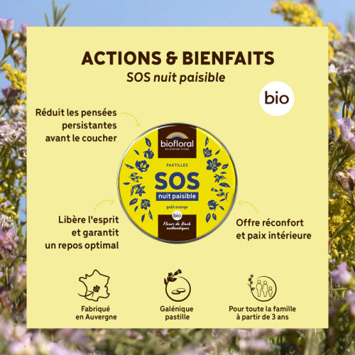 Pastilles de Secours Nuit Paisible Bio 50 g