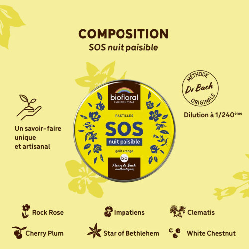 Pastilles de Secours Nuit Paisible Bio 50 g