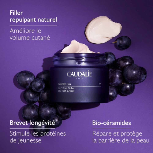 Caudalie Premier Cru La Crème Riche 50ml Anti-Âge Peau Éclatante
