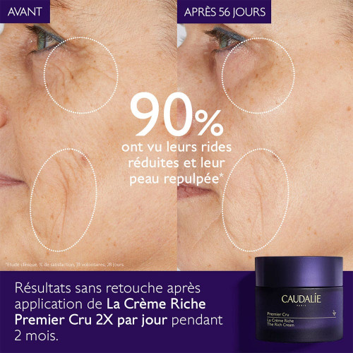 Caudalie Premier Cru Crème Riche 50ml Anti-Âge Éclat Peau Jeune