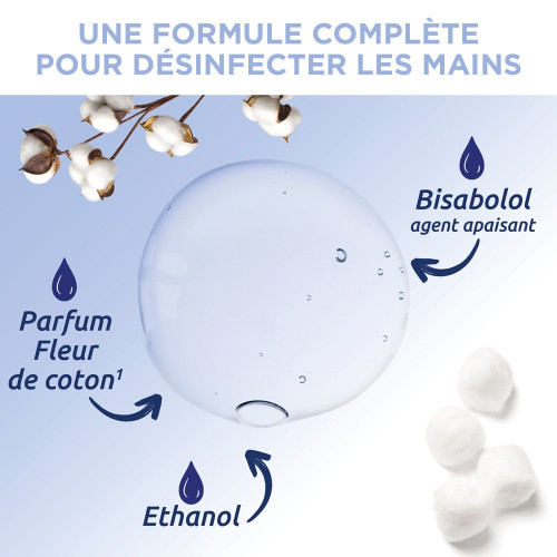 BACCIDE Gel Hydroalcoolique Fleur de Coton 100 ml Hygiène Parfaite
