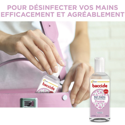 Baccide Gel Hydroalcoolique Pivoine 100ml Mains Saines Pharma360