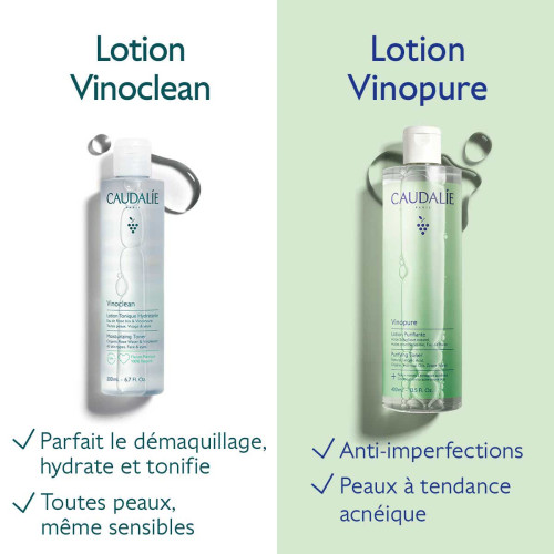 Caudalie Vinopure Lotion Purifiante 400ml Peau nette éclatante