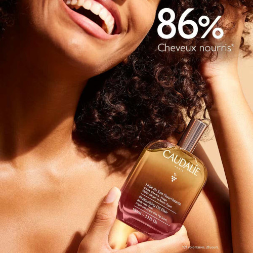 Caudalie Huile Soin Lissage Glow 100ml Peau Sublime Cheveux Brillants