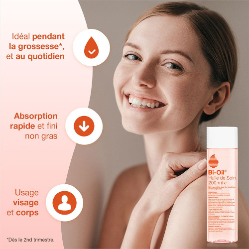 BI-OIL Huile Soin 200ml - Cicatrices & Vergetures Naturelles