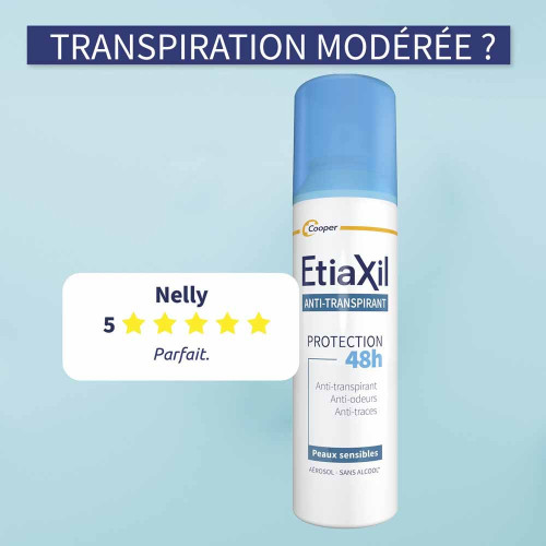 ETIAXIL Déodorant Spray 150mL - Fraîcheur et Régulation Naturelle