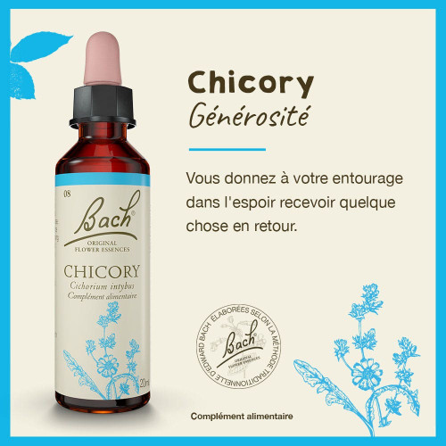 FLEURS DE BACH Chicory 20mL - Libérez-vous de la possessivité