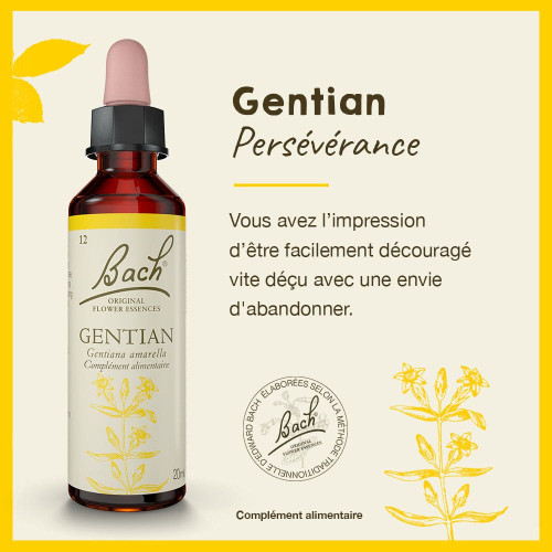 FLEURS DE BACH Gentian 20mL - Optimisme et courage sur