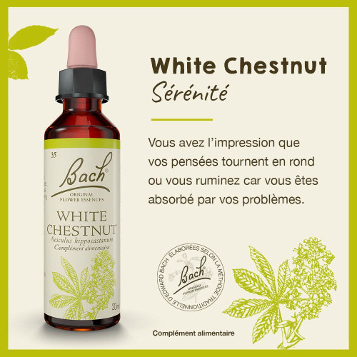 FLEURS DE BACH White Chestnut 20mL - Apaise le mental agité